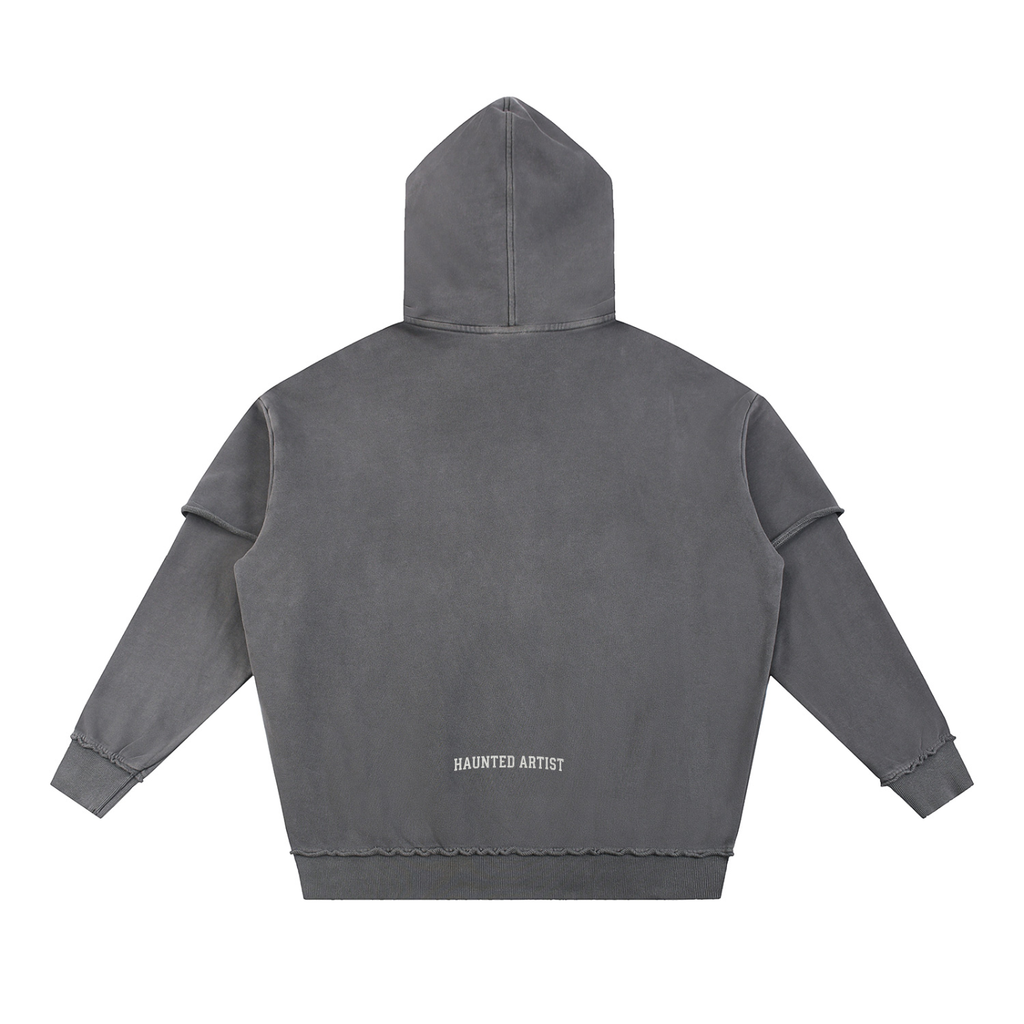Snow Washed Double Layered Hoodie